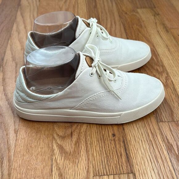 OluKai Kohu Canvas Off White Sneakers Women’s Size 7.5 - Picture 5 of 12